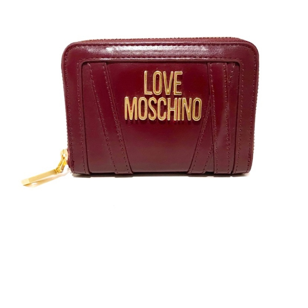 Moschino Red and Gold Quilted Wallet